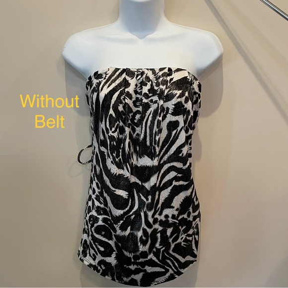 Rue21 Zebra print tube / strapless top with black belt - Picture 6 of 9